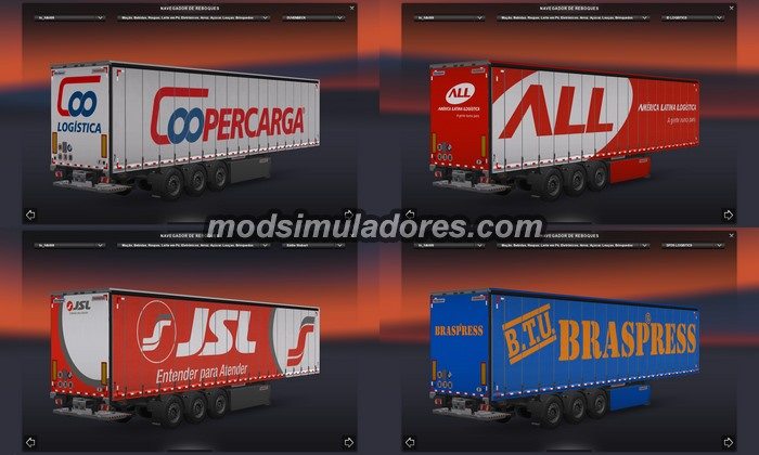 ETS2 Mod Pack de Cargas Containers Brasileiras V.1.0 Para V.1.22.X