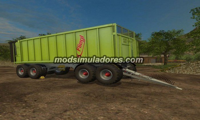 FS15 Mod Fliegl 4 Axle Rear Tipper Carreta V2.0