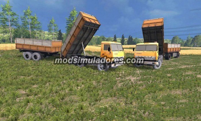 FS15 Mod Caminhao Kamaz 55102 e Reboques v 1.3