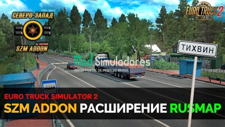 Mapa de addon SZM para RusMap v2.4.2 (1.41) ETS2