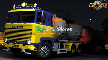 Caminhão Scania 1 Series e Reboque Tandem v2.2 (1.42) ETS2