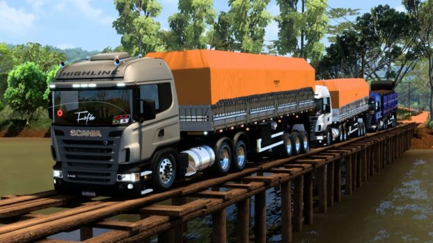 Conjunto Scania Highline + Granel Qualificada Mods Ets2 1.46