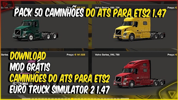 Top 10 Caminhões Brasileiros na Steam Mod Ets2 1.47 - Dalenha Mods